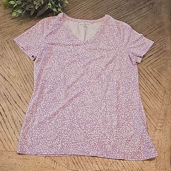 V neck t shirt size M purple and white - Picture 1 of 8